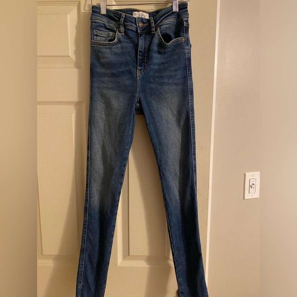 Free People Straight Leg Skinny Jeans